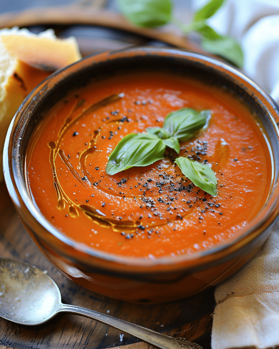 Roasted Tomato Basil Soup