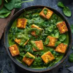 Spinach Curry Sauce with Crispy Tofu
