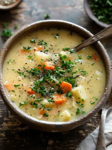 Traditional German Potato Soup (Kartoffelsuppe)