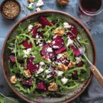Beetroot Rocket Salad with Feta and Walnuts