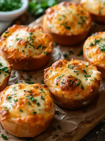 Cheesy Stuffed Garlic Bread Bites