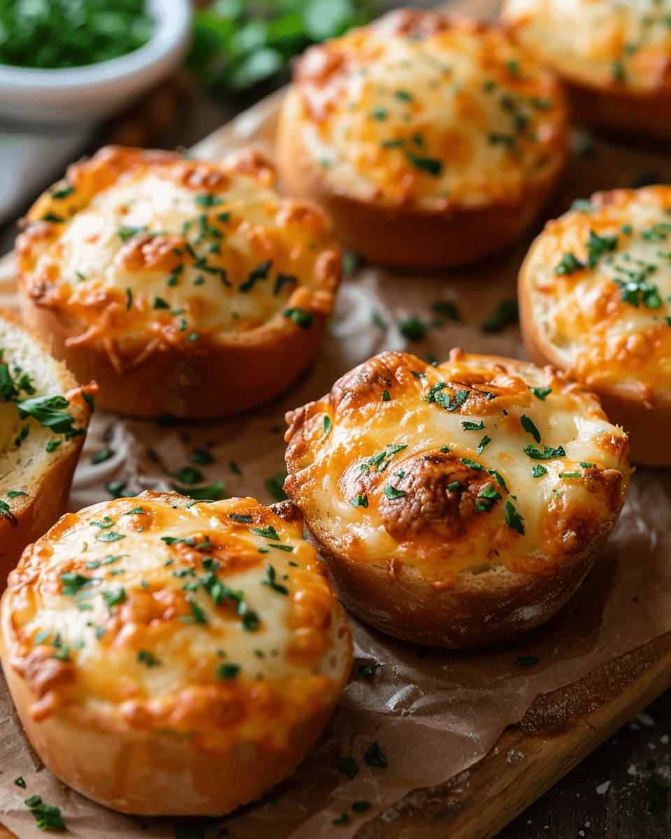 Cheesy Stuffed Garlic Bread Bites