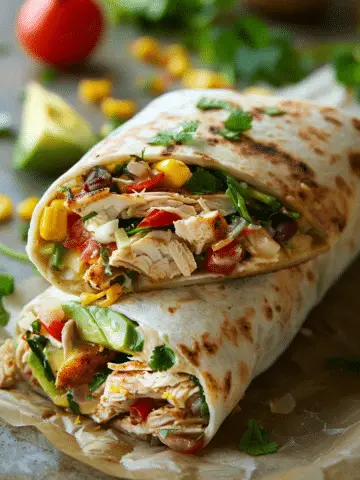 Chicken Avocado Ranch Burritos