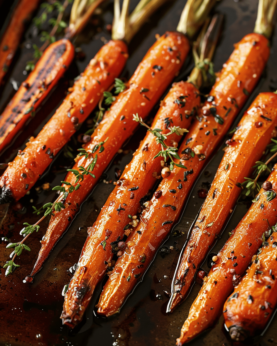 Honey Balsamic Roasted Carrots