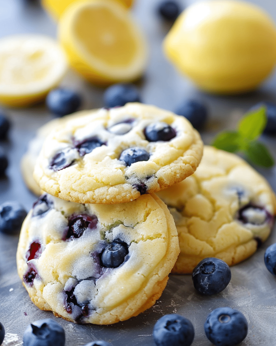 Lemon Blueberry Cheesecake Cookies