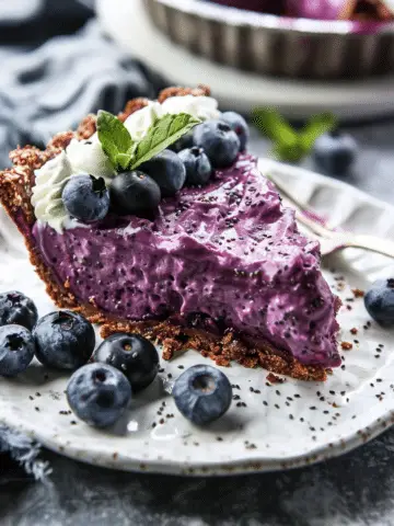 No-Bake Blueberry Chia Seed Pie