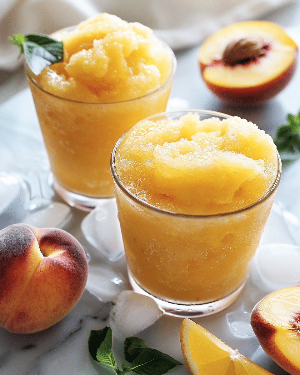 Peach Lemonade Slush