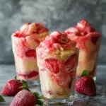 Pineapple Strawberry Swirled Slushies