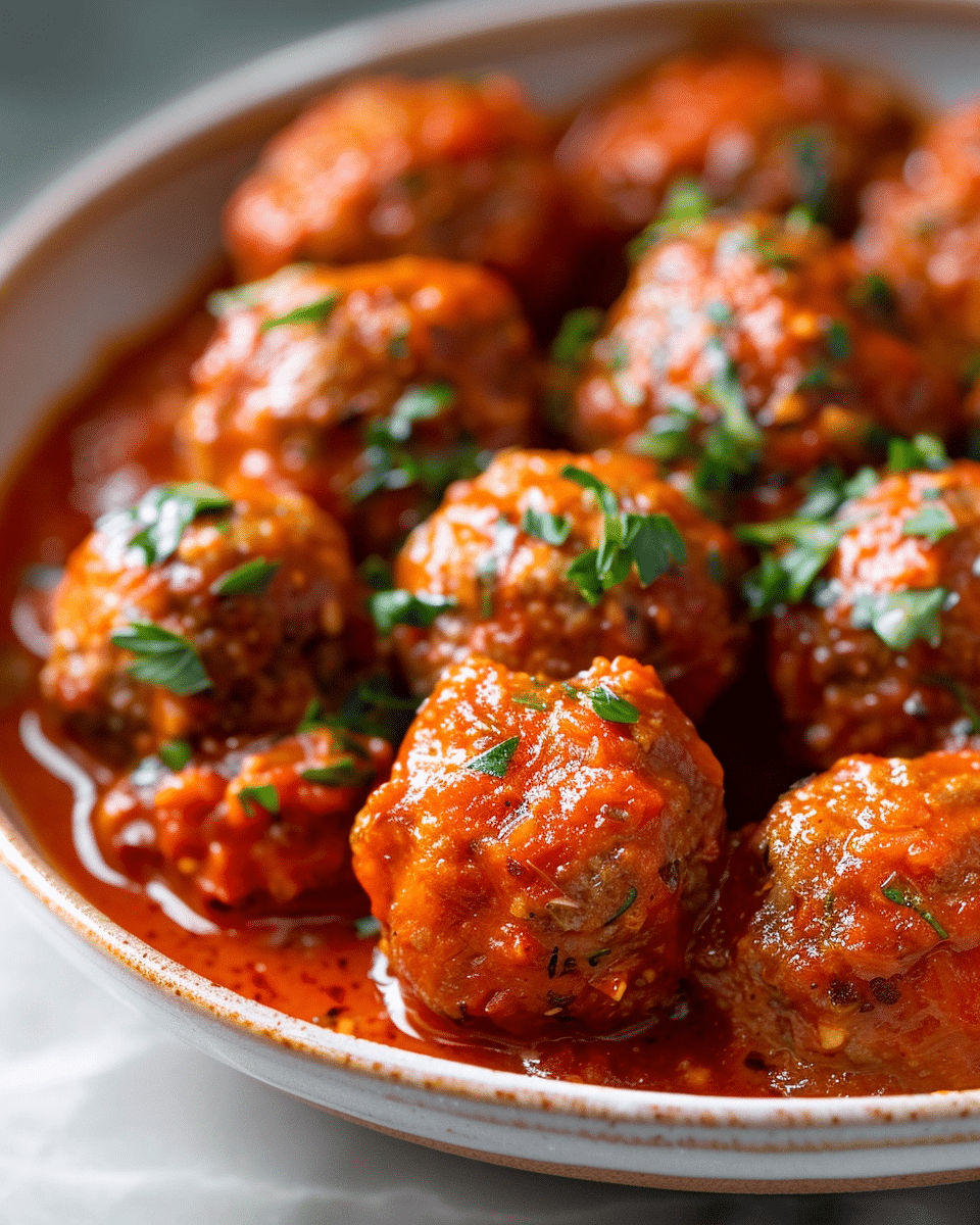 Soutzoukakia Smyrneika (Greek Meatballs in Tomato Sauce)