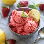Strawberry Lemon Sorbet