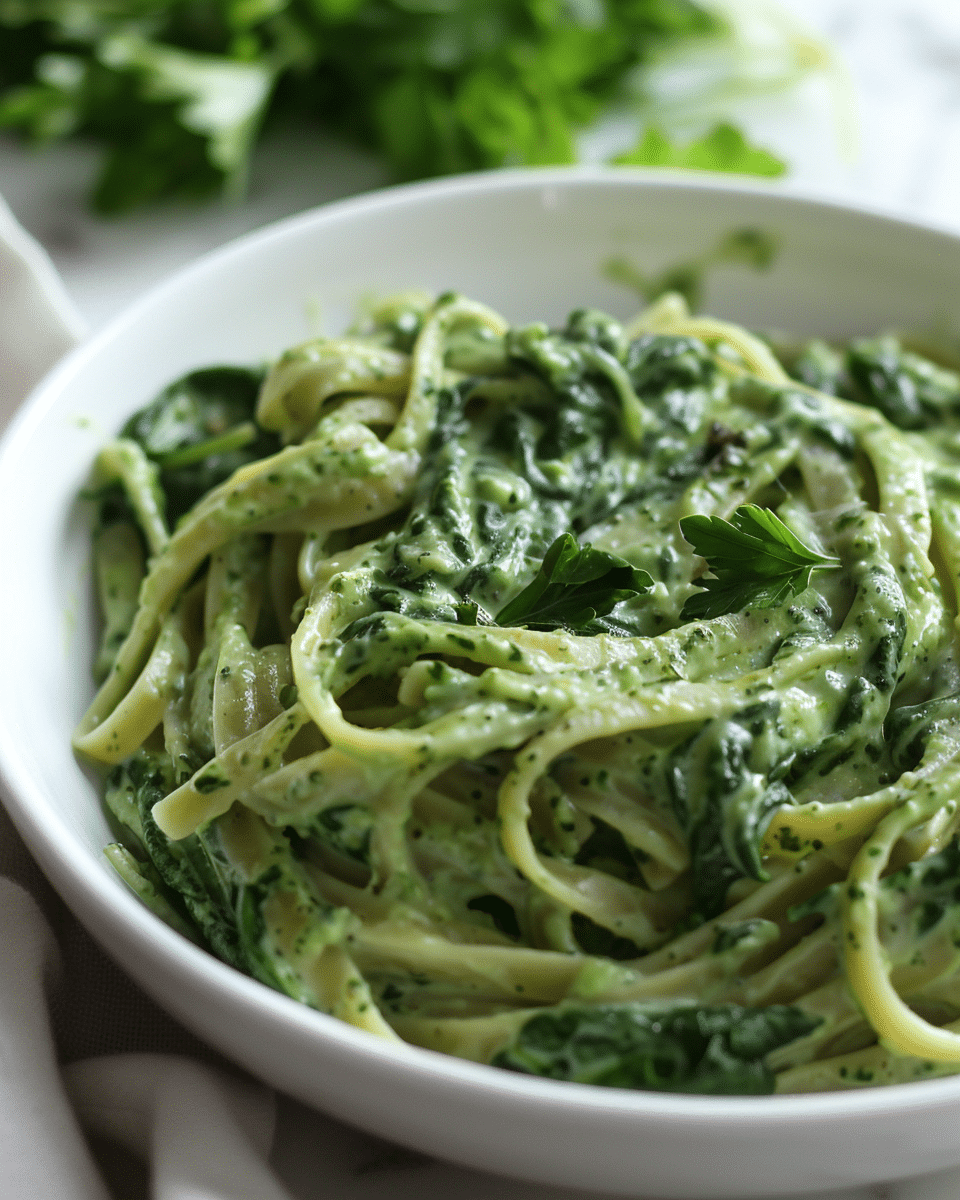 10-Minute Creamy Vegan Spinach Pasta Sauce