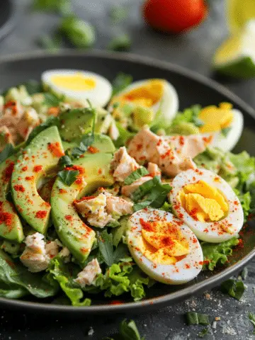 Avocado Turkey Egg Salad Plate