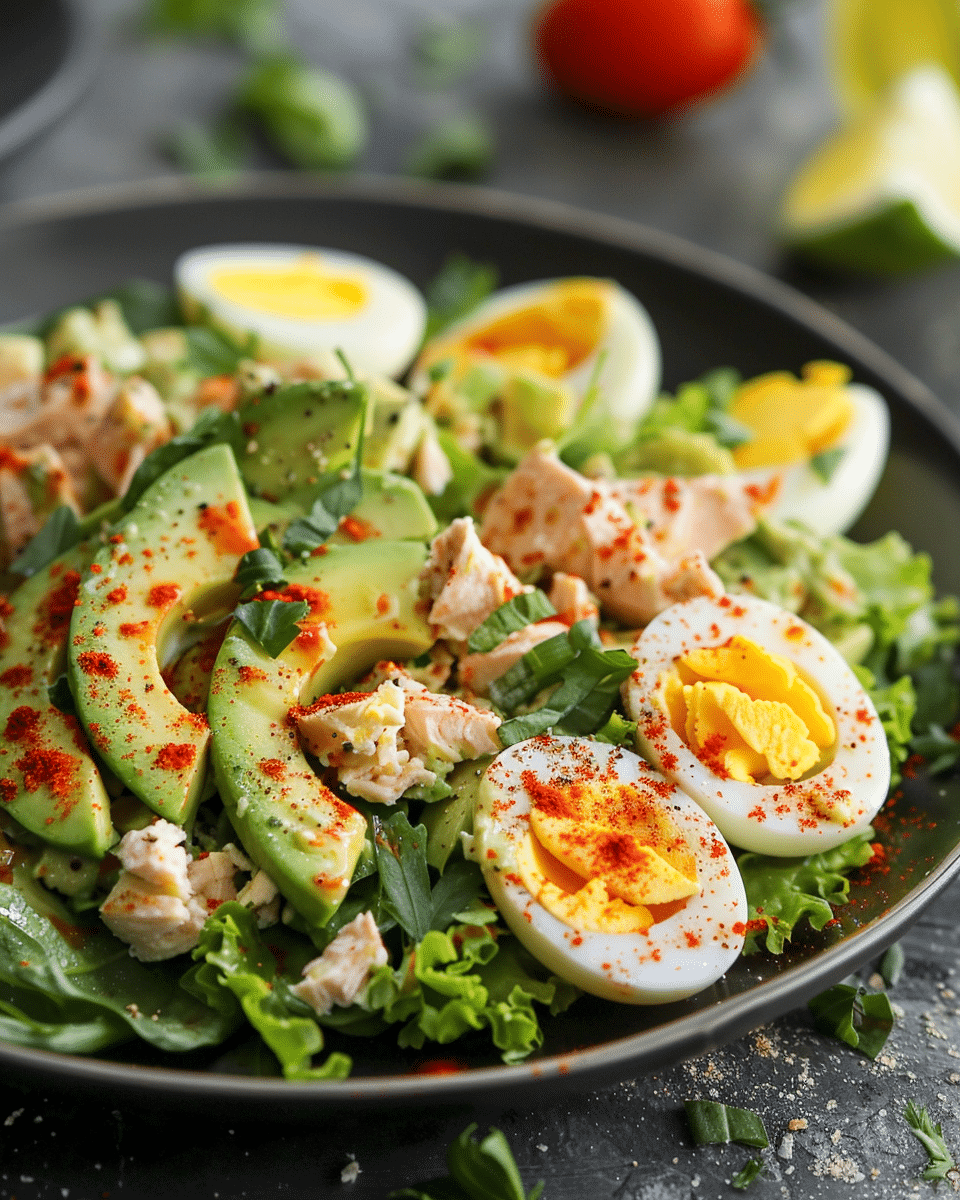 Avocado Turkey Egg Salad Plate