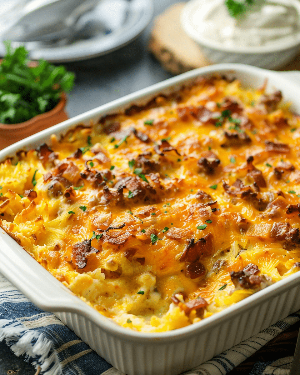 Cheesy Hash Brown Breakfast Casserole