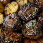 Cowboy Butter Steak Bites with Air Fryer Baby Potatoes