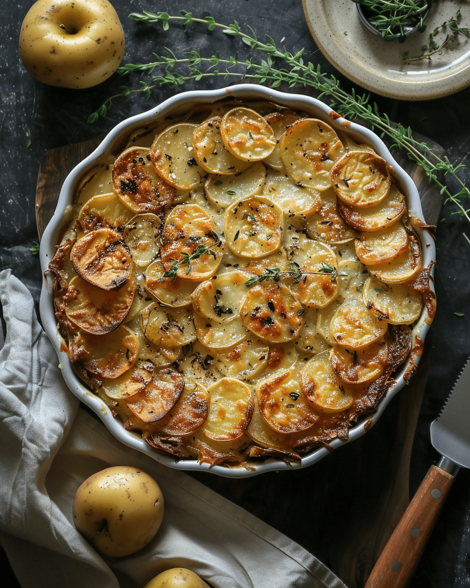 Crispy Balsamic Potato Torte with Fresh Thyme