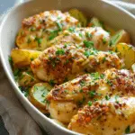 Crockpot Garlic Parmesan Chicken and Potatoes