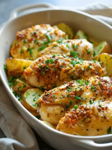 Crockpot Garlic Parmesan Chicken and Potatoes