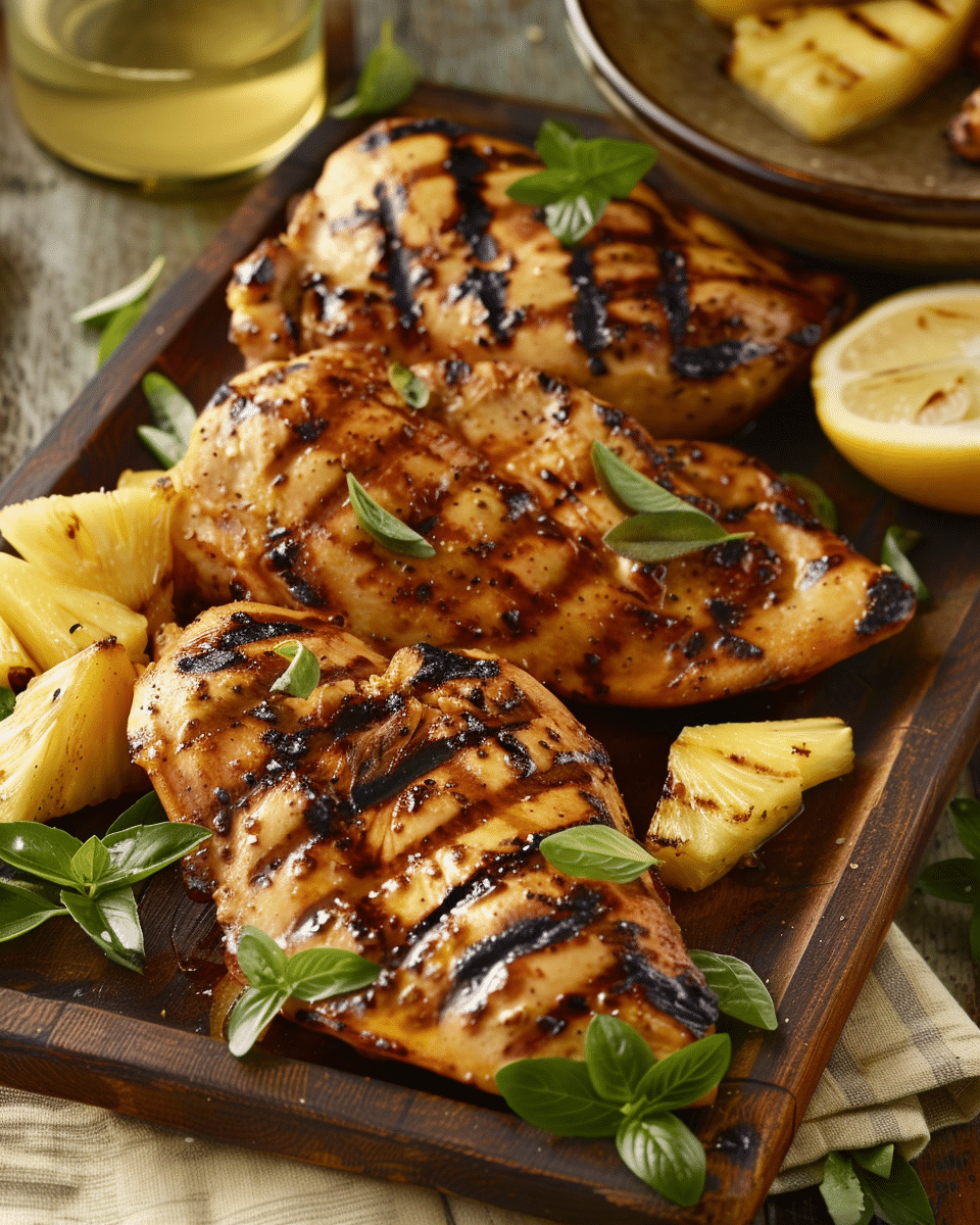 Grilled Aloha Chicken and Pineapple