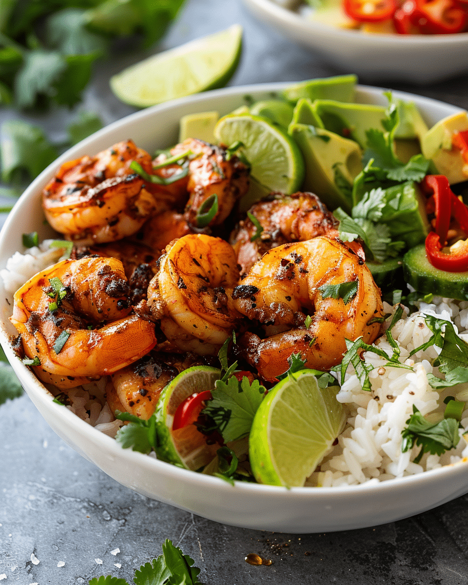 Healthy Chili Lime Shrimp Bowls