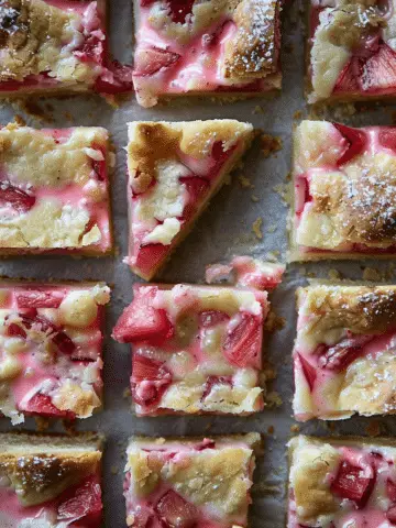 Rhubarb Custard Bars