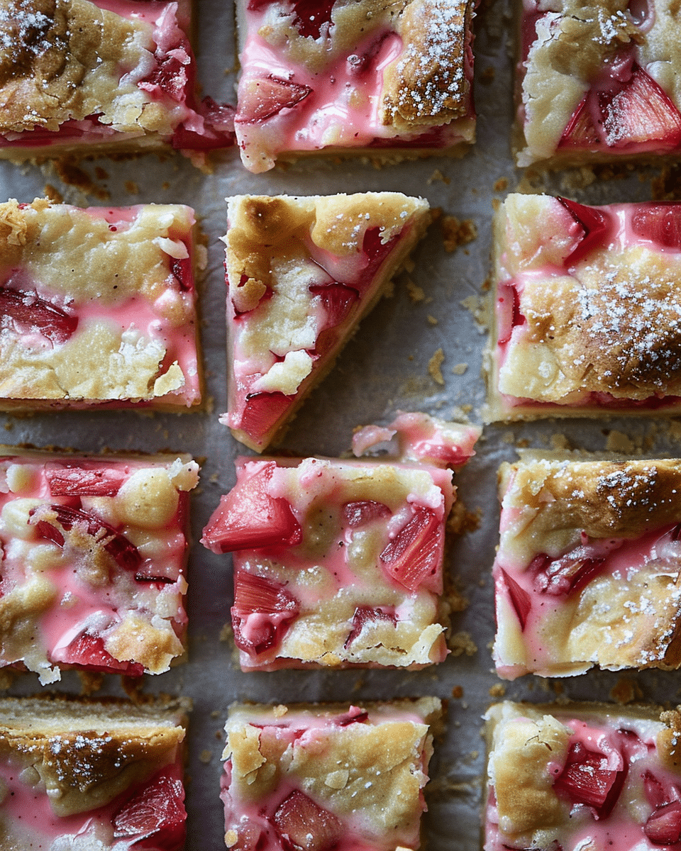 Rhubarb Custard Bars