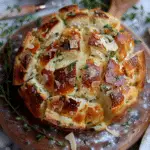 Roasted Garlic Parmesan Pull-Apart Sourdough