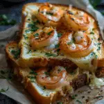 Ultimate Shrimp Grilled Cheese with Garlic Bread