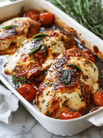 Balsamic Baked Chicken Breast with Mozzarella Cheese
