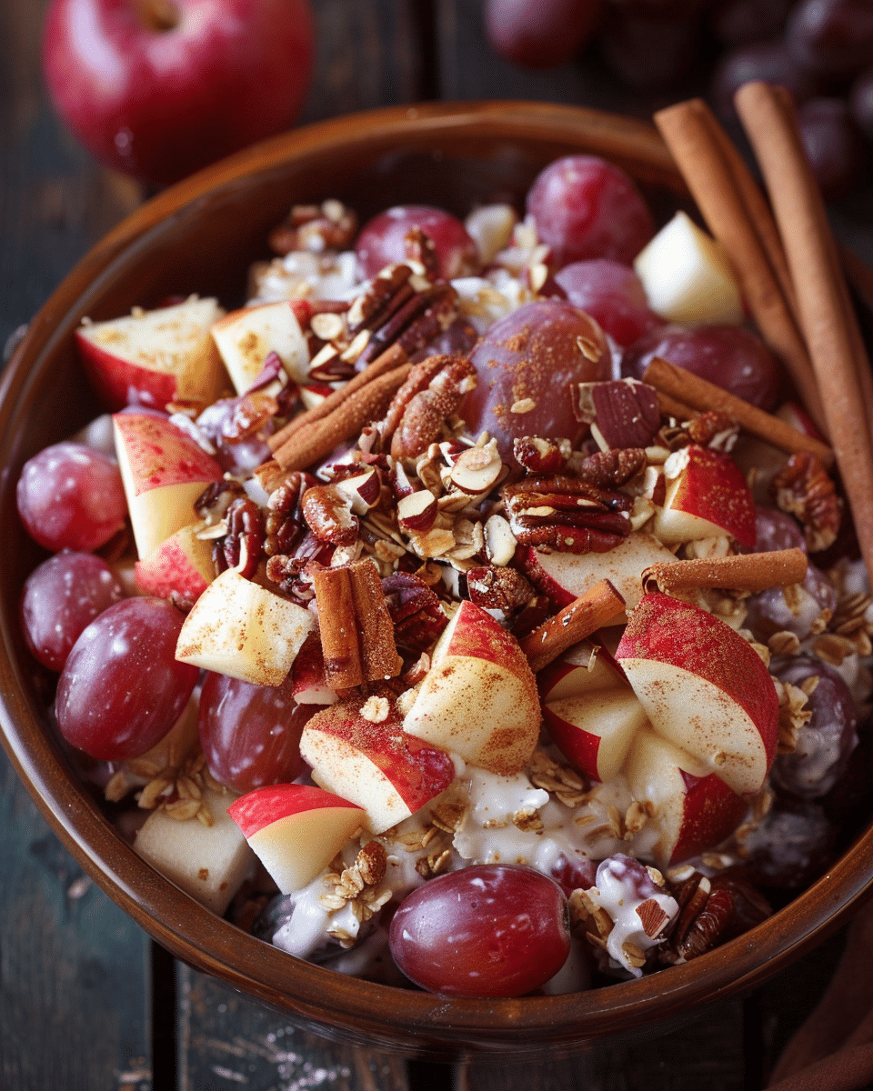 Cinnamon Apple Grape Salad