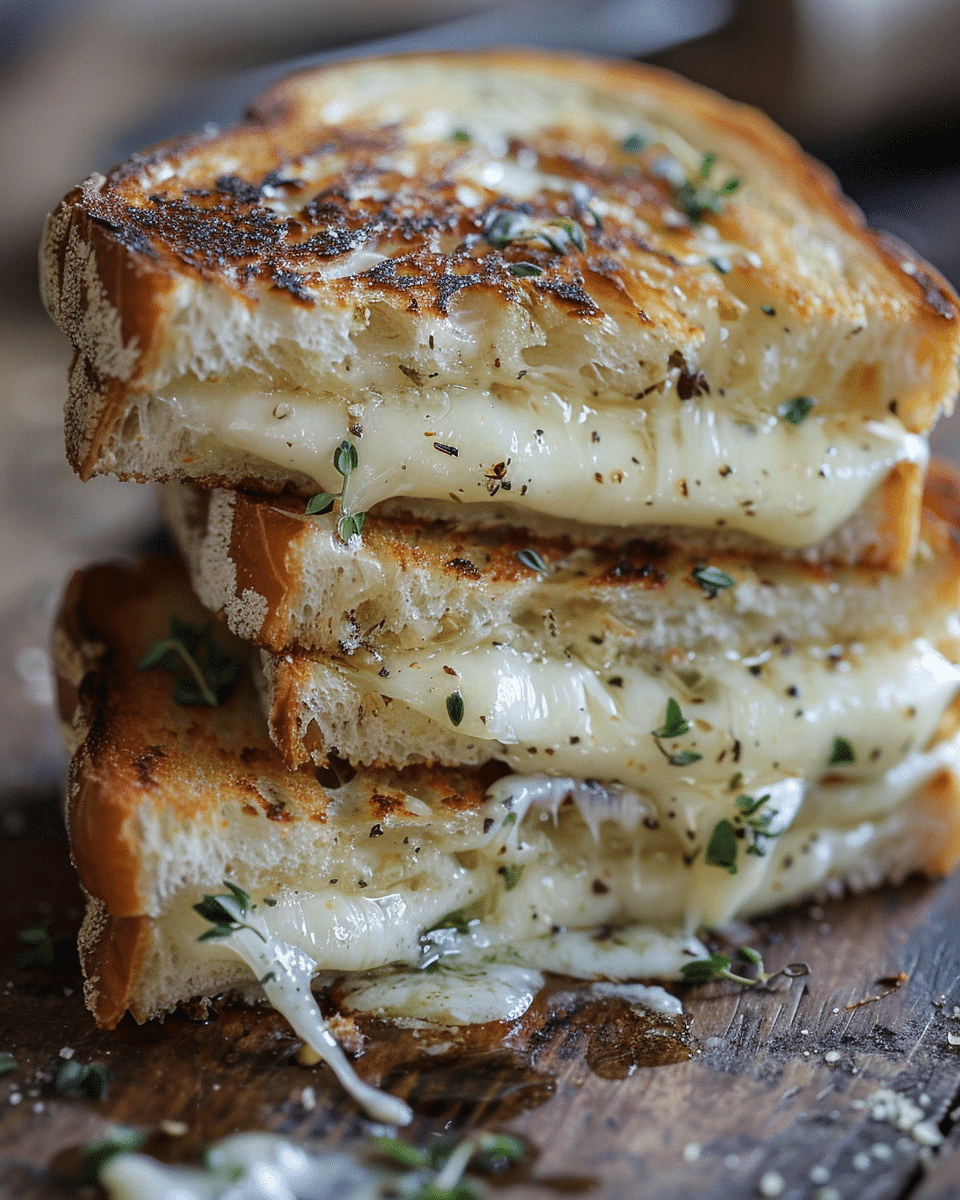 Garlic Bread Grilled Cheese
