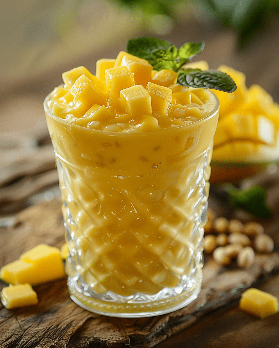 Mango Sago Dessert Pudding