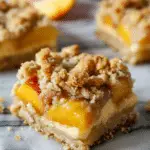 Peaches and Cream Crumble Bars