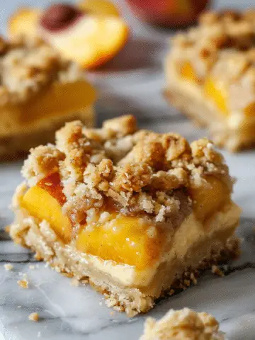 Peaches and Cream Crumble Bars