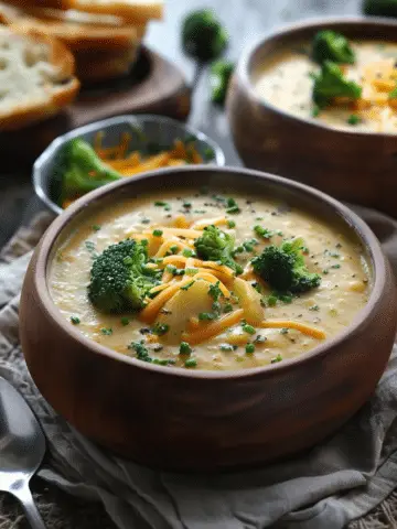 Slow Cooker Cheesy Potato & Broccoli Soup
