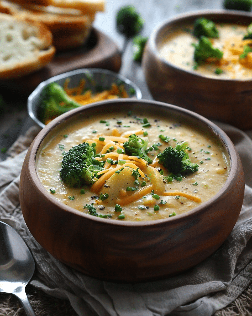 Slow Cooker Cheesy Potato & Broccoli Soup