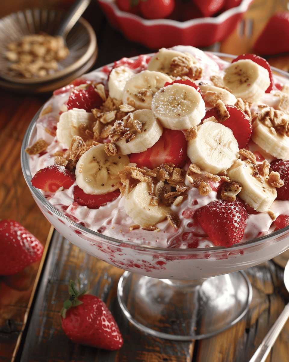 Strawberry Banana Cheesecake Salad