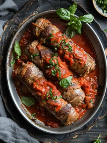 Beef Braciole (Involtini) – Traditional Italian Braciole al Sugo