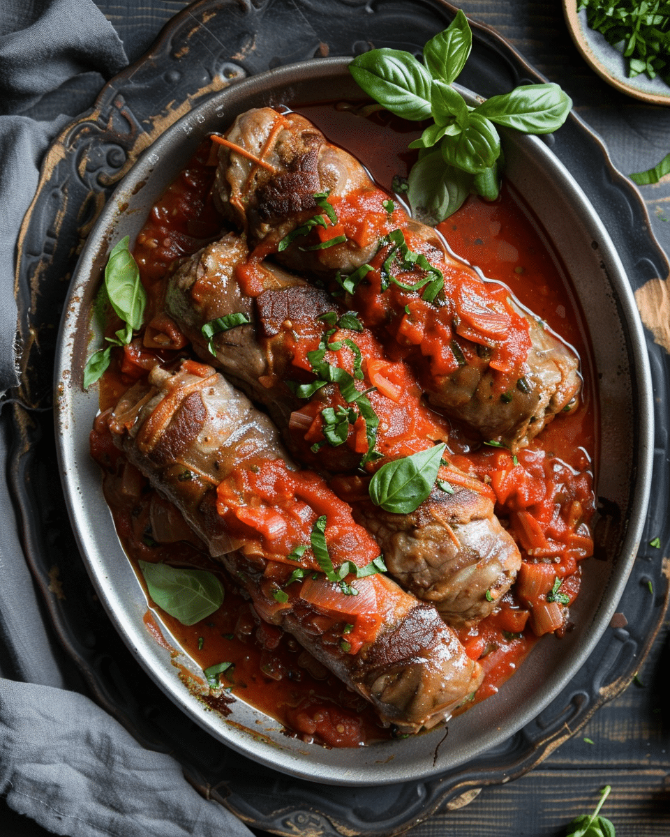Beef Braciole (Involtini) – Traditional Italian Braciole al Sugo