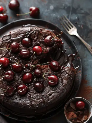 Chocolate Cherry Upside Down Cake