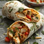 Crispy Parmesan Garlic Chicken Burritos