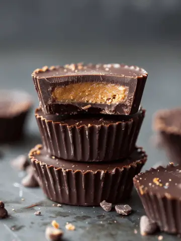 Crunchy No-Bake Peanut Butter Chocolate Cups