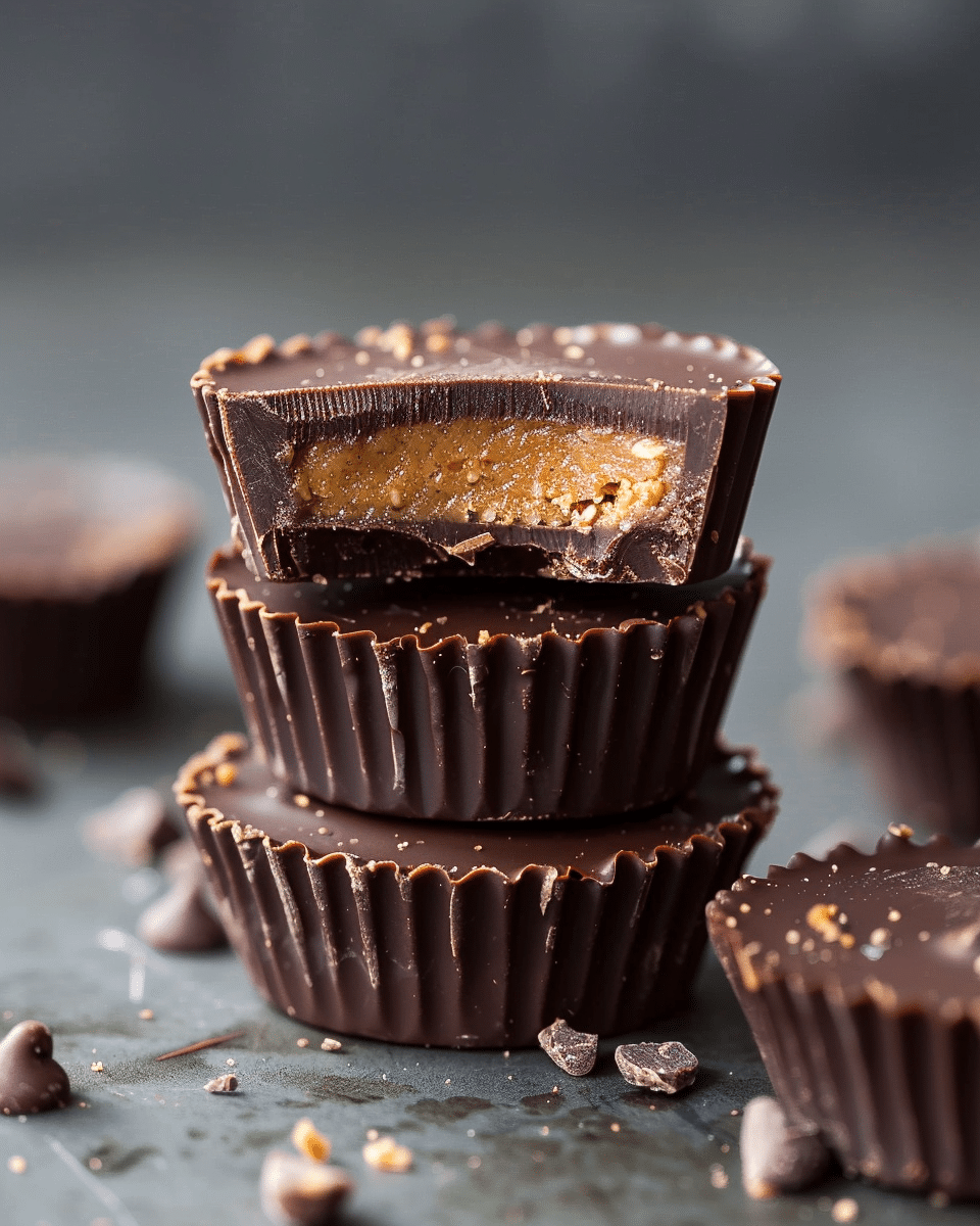 Crunchy No-Bake Peanut Butter Chocolate Cups