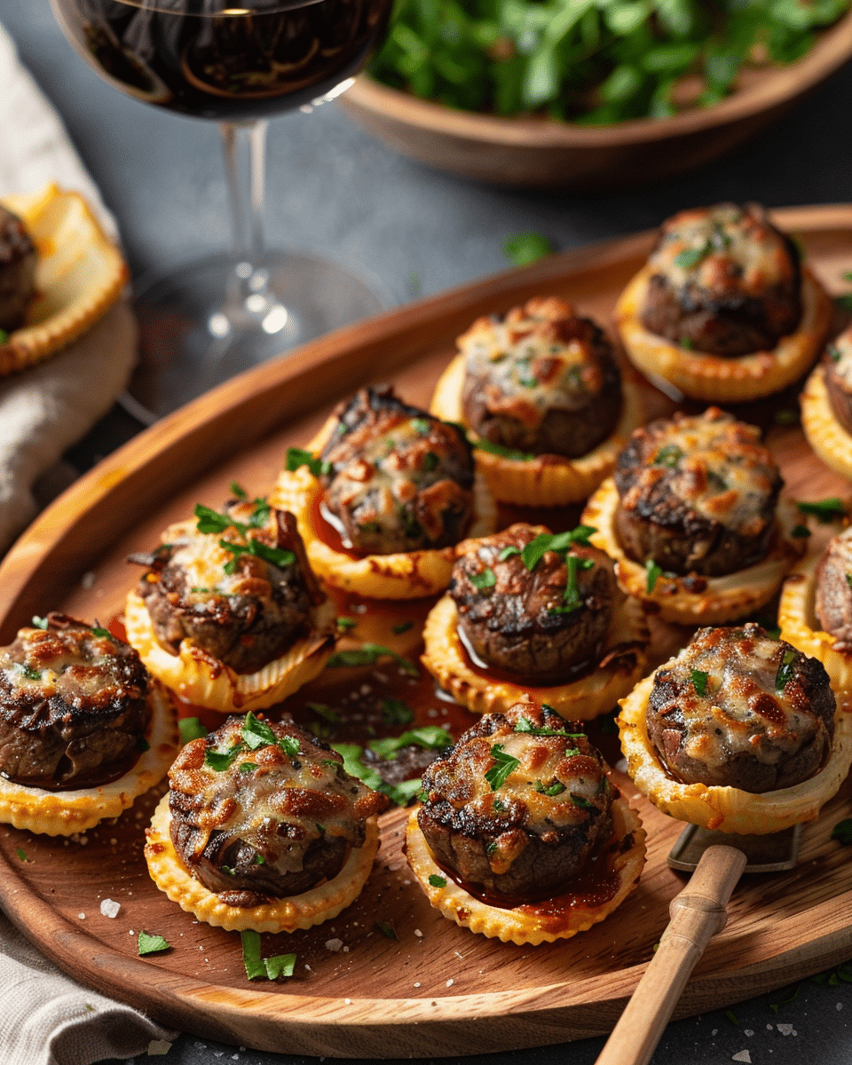 Garlic Butter Steak Bites with Chipotle Cheddar Shells