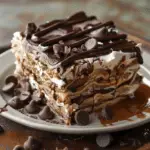 No-Bake Peanut Butter Chocolate Lasagna