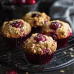 No-Flour Pistachio Cherry Oat Muffins (Gluten-Free)