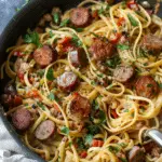 One-Pot Creamy Spicy Cajun Sausage Pasta