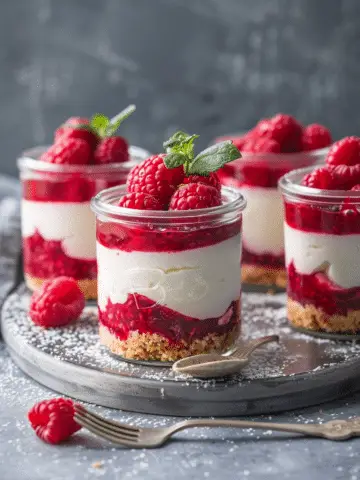 Raspberry Cheesecake Jars