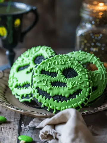 Slime Filled Halloween Cookies