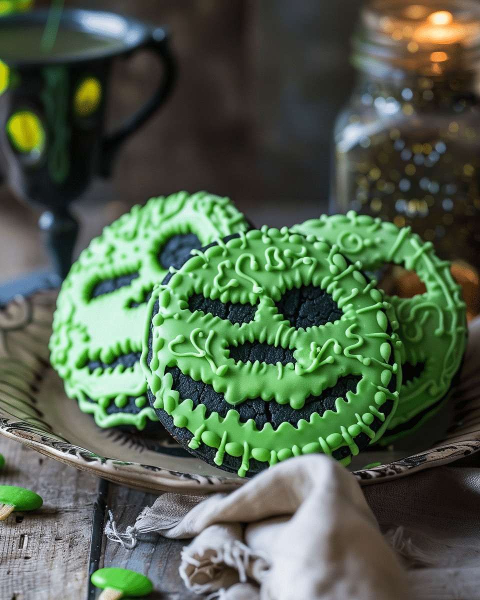 Slime Filled Halloween Cookies